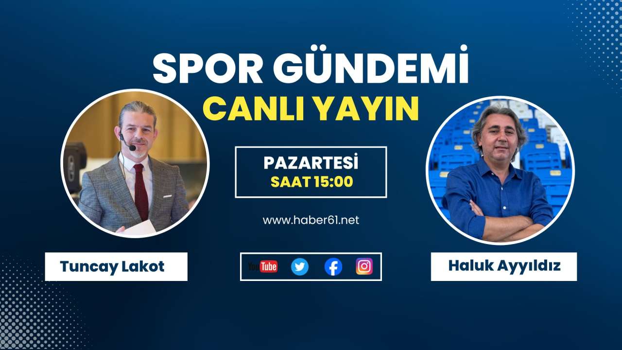 Trabzonspor'daki tüm gelişmeler 'Spor Gündemi'nde: Saat 15:00'da Haber61TV'de