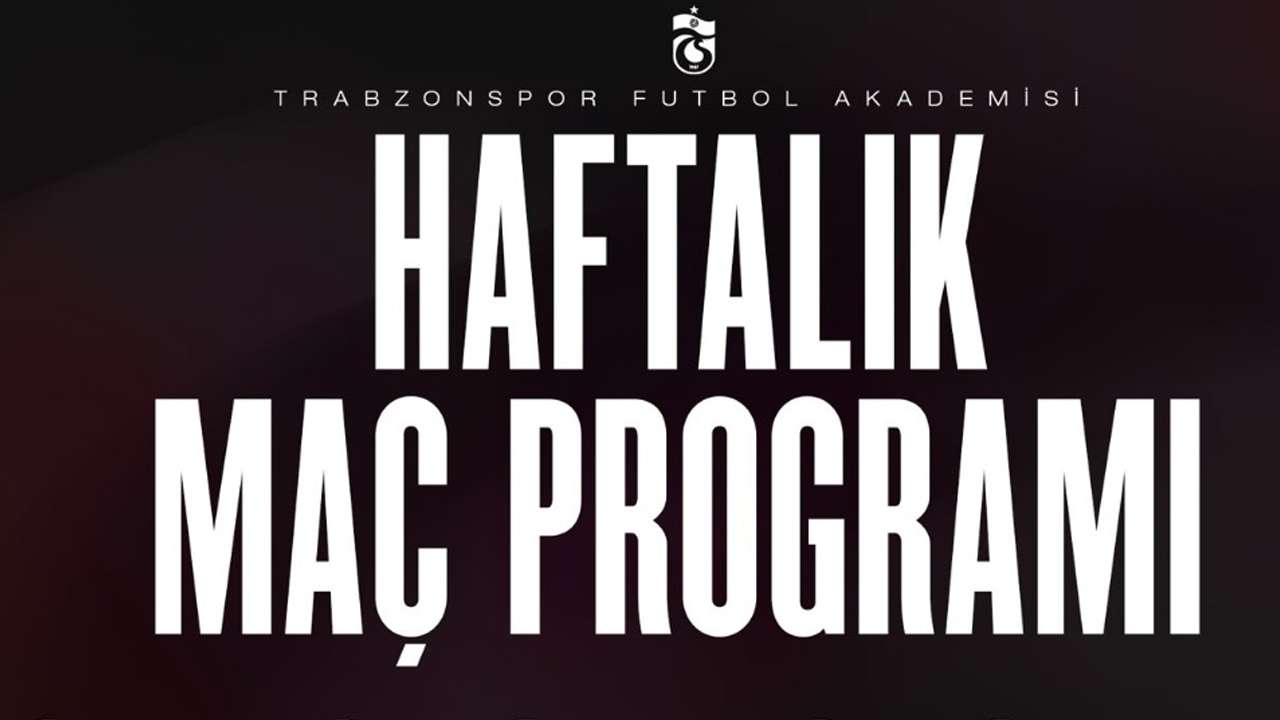 Trabzonspor altyapı takımlarının haftalık maç programı belli oldu
