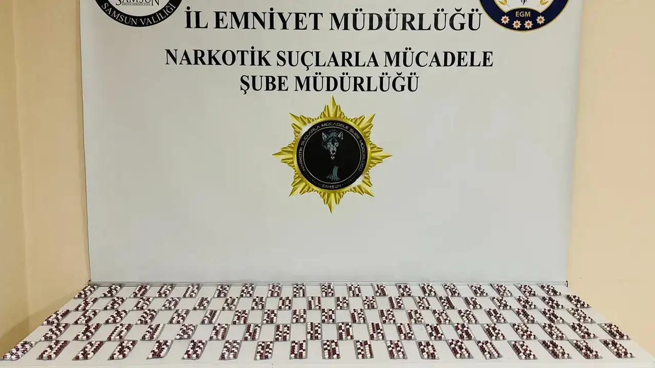 Samsun’da uyuşturucu operasyonu: 1192 hap ele geçirildi