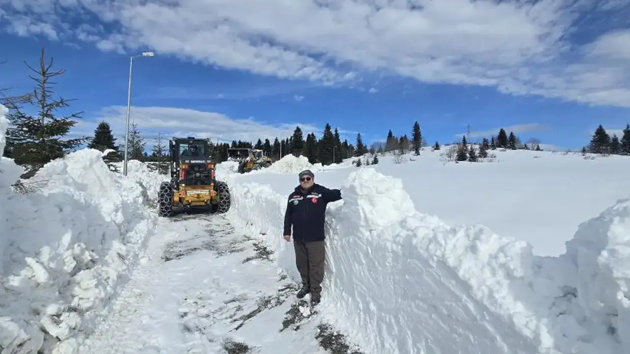 Giresun yaylalarında kar kalınlığı 2 metreyi aştı