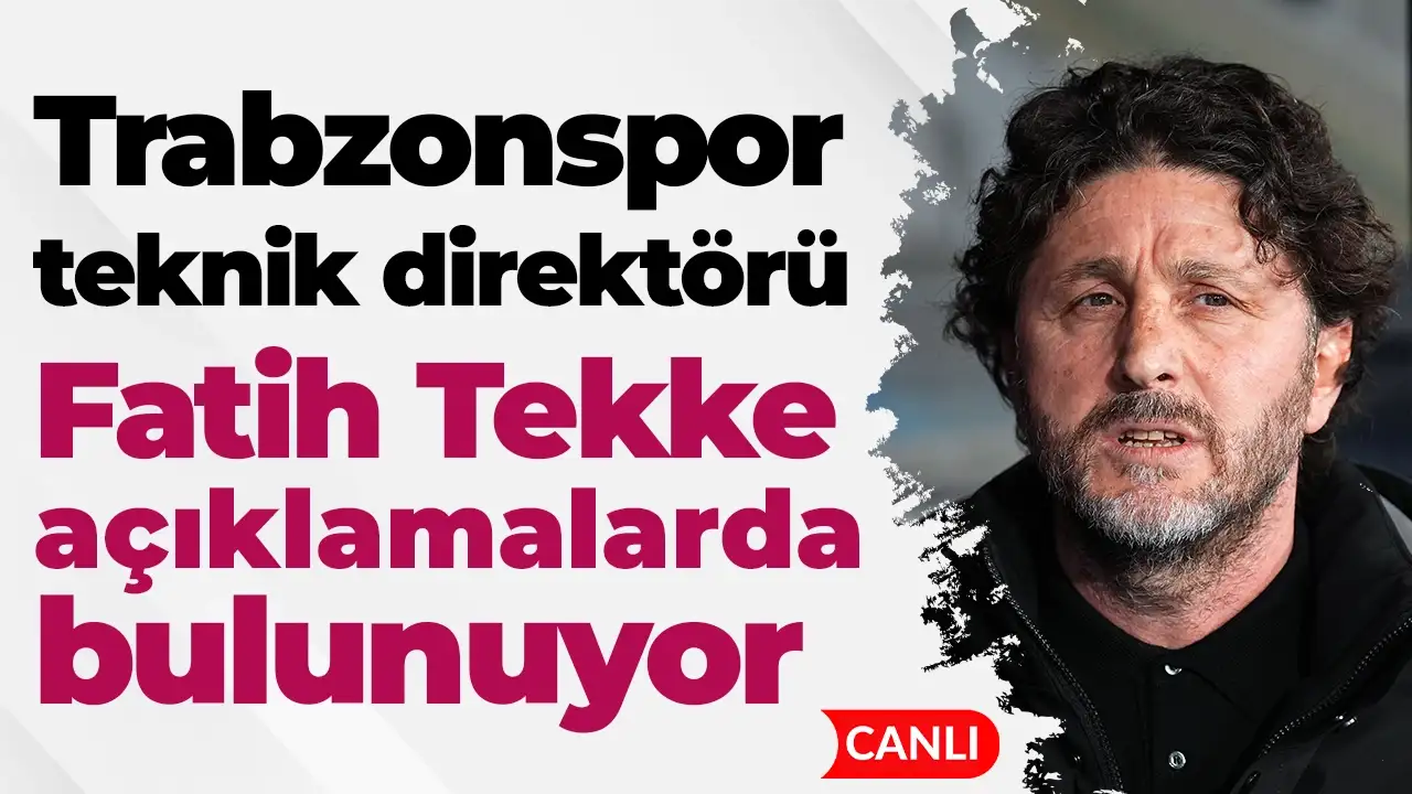 Trabzonspor teknik direktörü Fatih Tekke, açıklamalarda bulunuyor