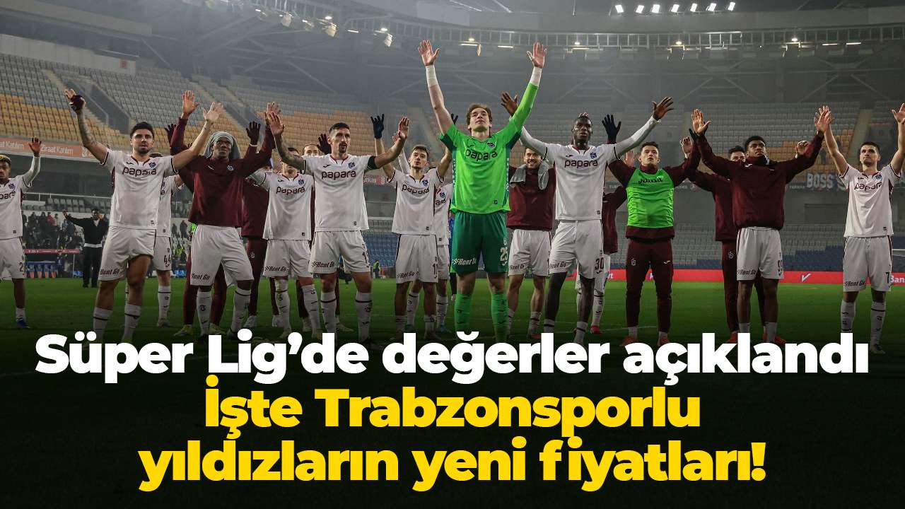 Süper Lig’de değerler açıklandı: İşte Trabzonsporlu yıldızların yeni fiyatları!