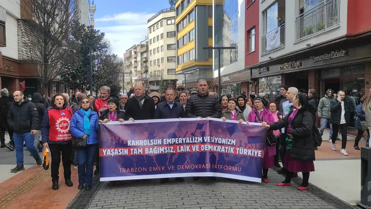 Trabzon’da İran ve Gazze protestosu: “Emperyalizme karşı bağımsızlık” vurgusu