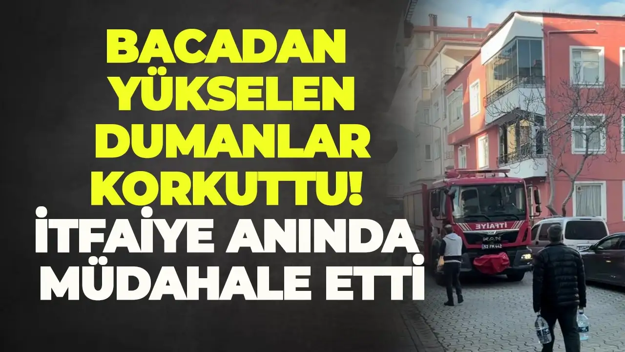 Bacadan yükselen dumanlar korkuttu! İtfaiye anında müdahale etti