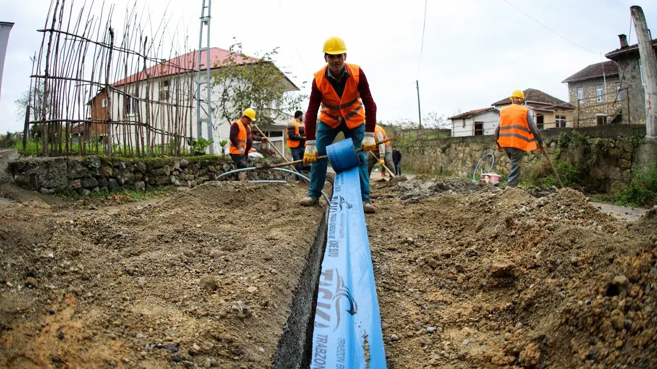 Trabzon’da altyapı seferberliği: 3 ilçede çalışmalar sürüyor