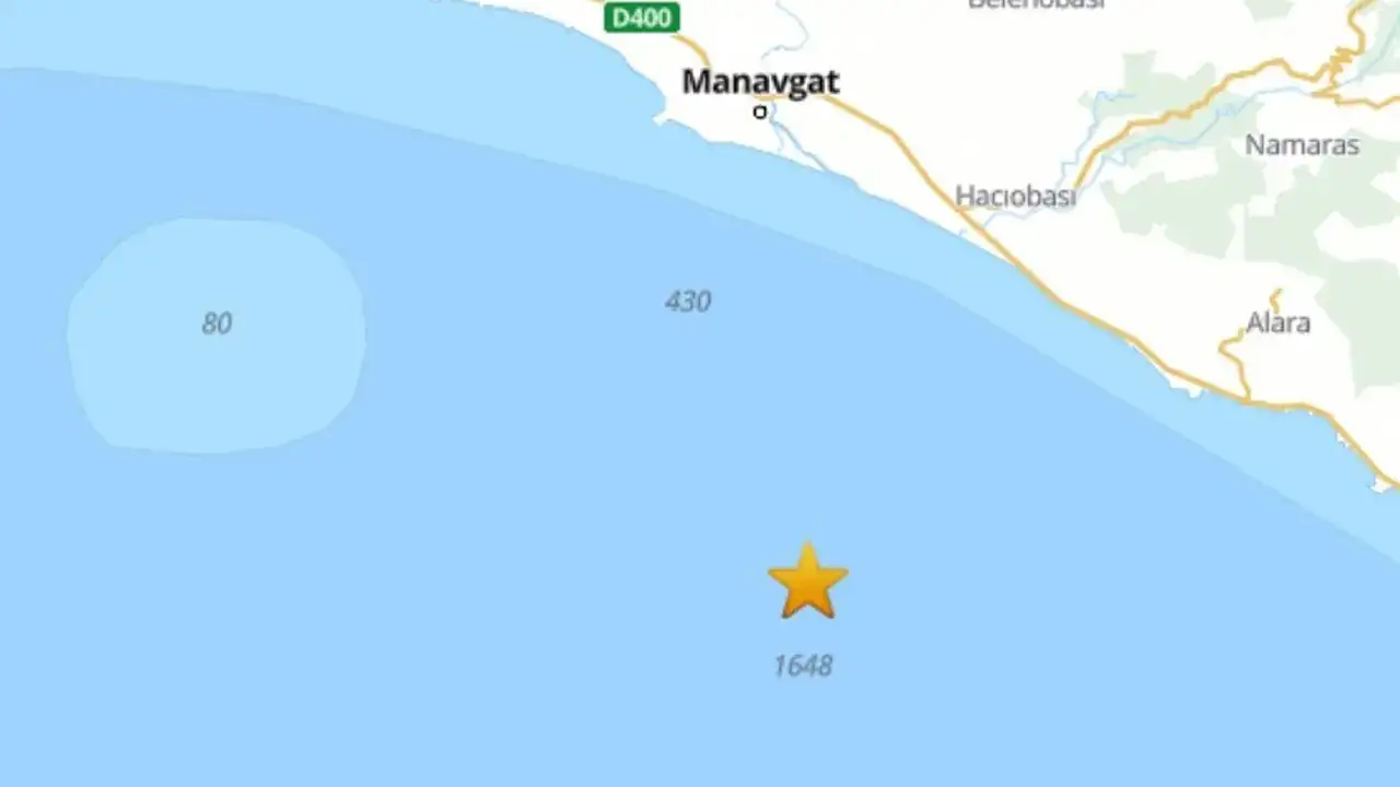 Antalya açıklarında 4,1 büyüklüğünde deprem
