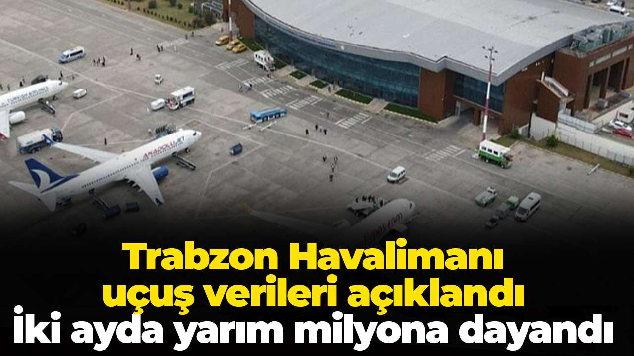 Trabzon Havalimanı uçuş verileri açıklandı: İki ayda yarım milyona dayandı