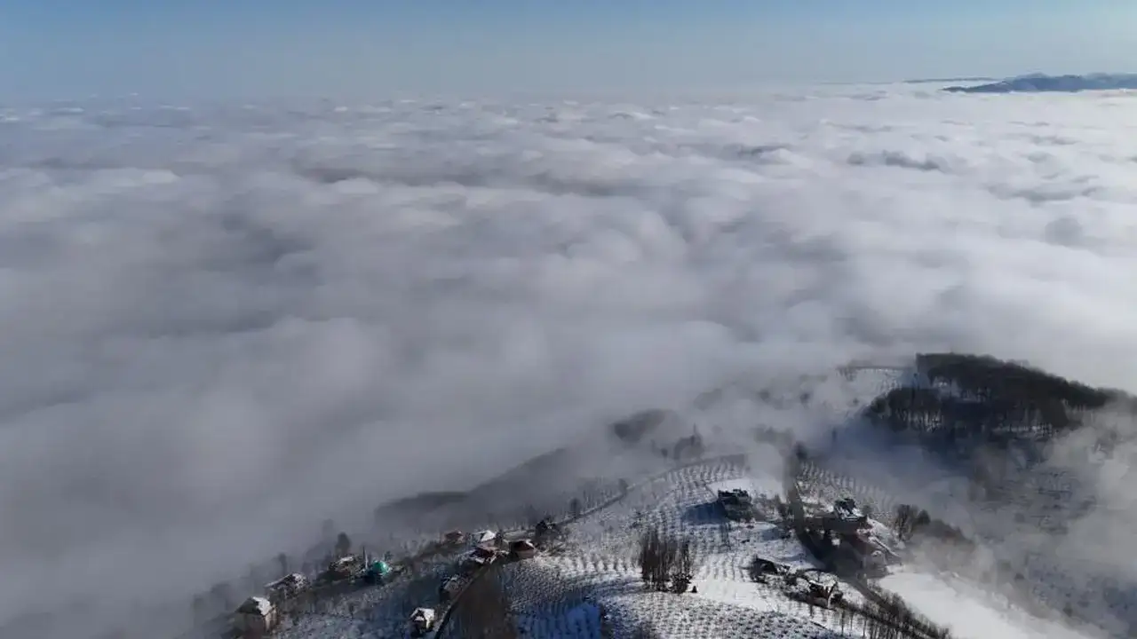 Ordu’da yoğun sis kartpostallık görüntüler oluşturdu