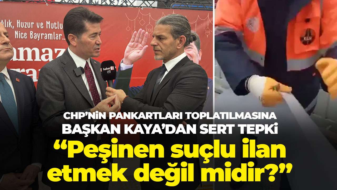Başkan Ahmet Kaya’dan pankart krizine sert tepki: “Peşinen suçlu ilan etmek değil midir?”