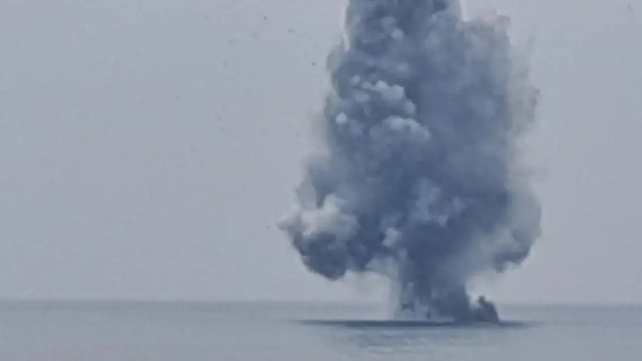 Ordu Ünye’de sahile vuran İDA imha edildi! Büyük panik yaşandı