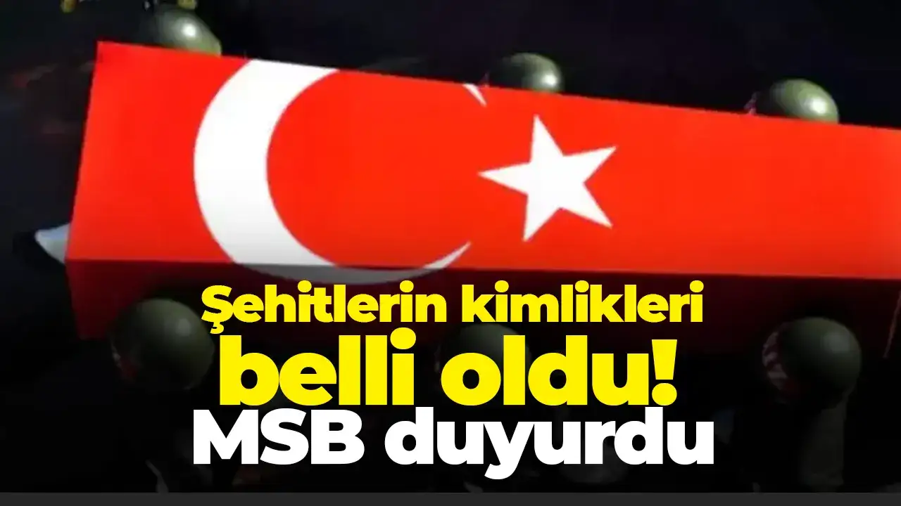 Şehitlerin kimlikleri belli oldu: MSB duyurdu