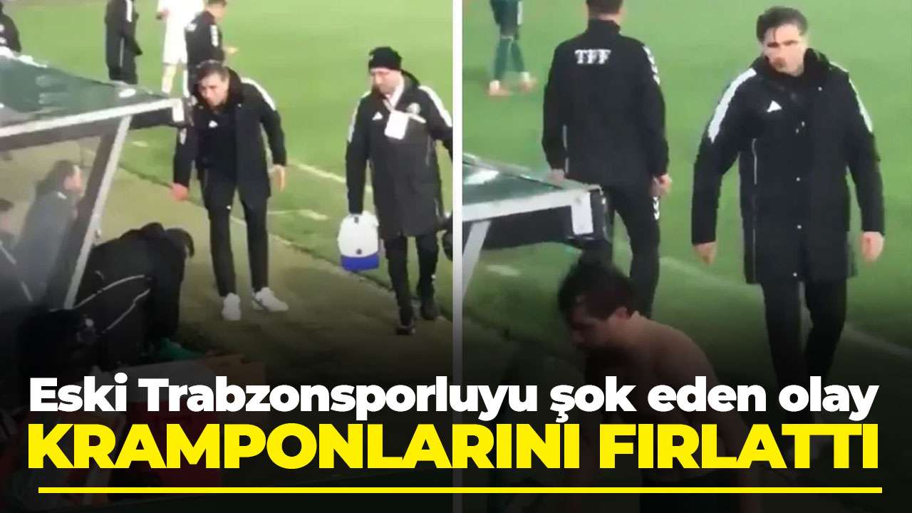 Eski Trabzonsporluya şok tepki! Kramponunu fırlattı