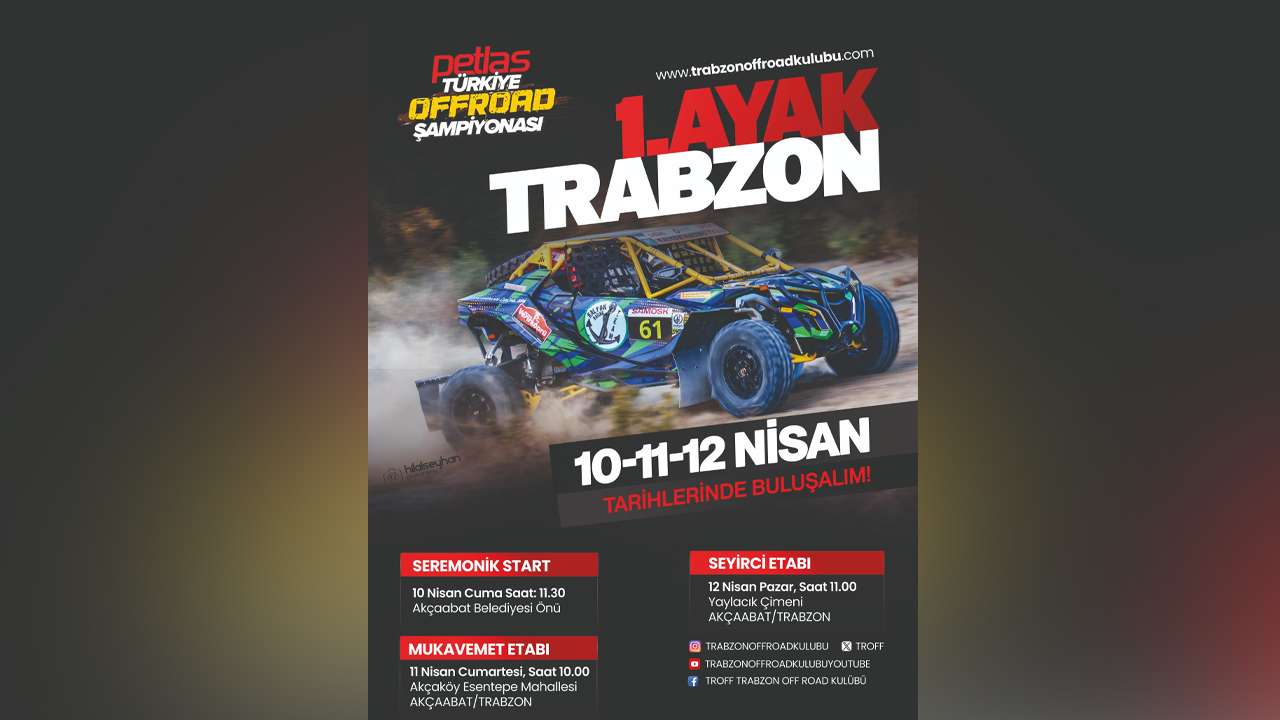 Akçaabat’ta offroad heyecanı başlıyor! Türkiye Şampiyonası 1. ayak yarışları yapılacak