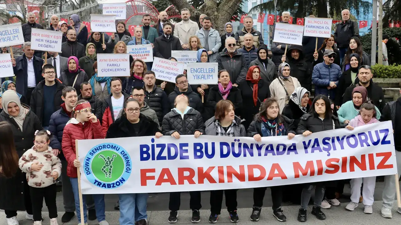 Trabzon’da anlamlı yürüyüş: Down sendromu farkındalığı için bir araya geldiler