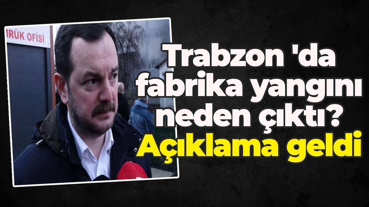 Trabzon 'da fabrika yangını neden çıktı? Açıklama geldi