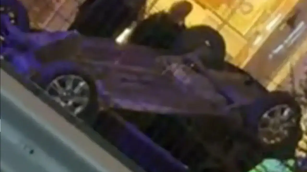 Akçaabat Söğütlü’de araç takla attı!