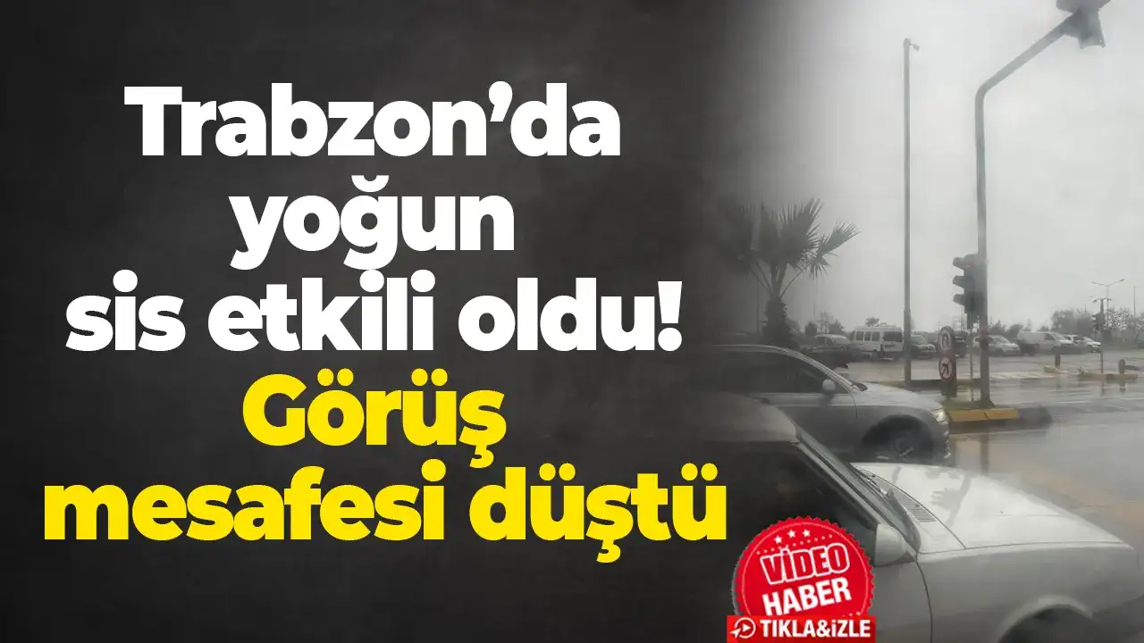 Trabzon’da yoğun sis etkili oldu! Görüş mesafesi düştü