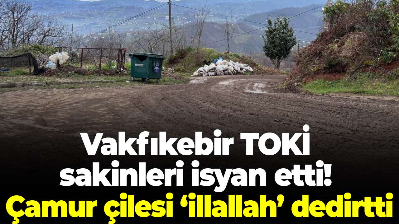 Vakfıkebir TOKİ sakinleri isyan etti! Çamur nedeniyle evlerine ulaşamıyorlar