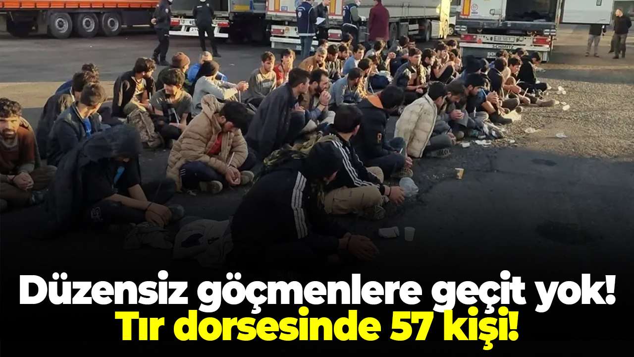Rize'de kaçaklara göz açtırılmıyor! Tır dorsesinde 57 kişi!