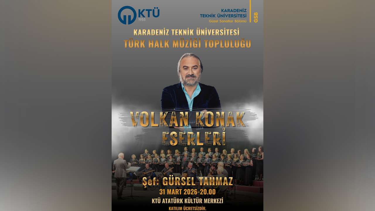 KTÜ AKM’de ücretsiz konser! Volkan Konak eserleri sanatseverlerle buluşacak