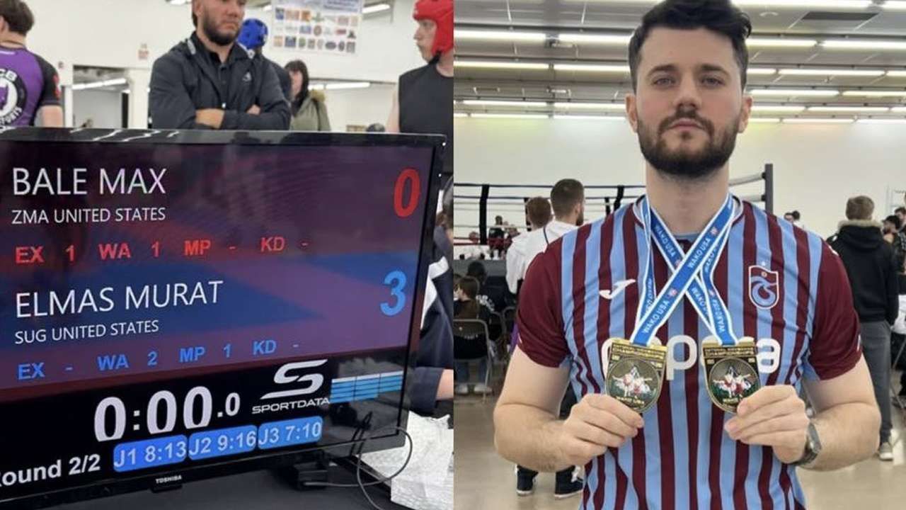 Trabzonsporlu Murat Elmas ABD’de zirveye çıktı! WAKO USA 2026’da çifte şampiyonluk