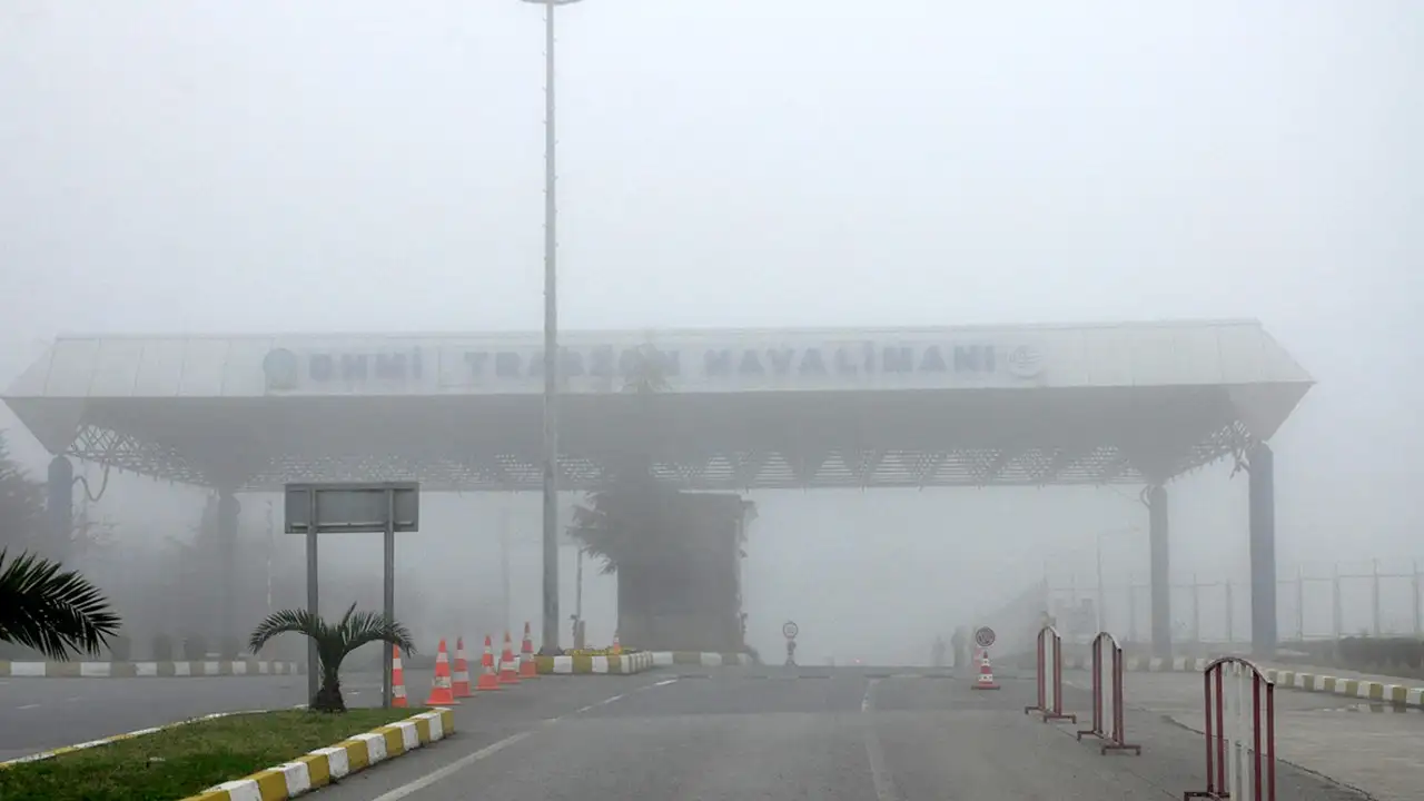 Hava muhalefeti Trabzon’u etkiledi: Uçuş iptalleri yaşanıyor