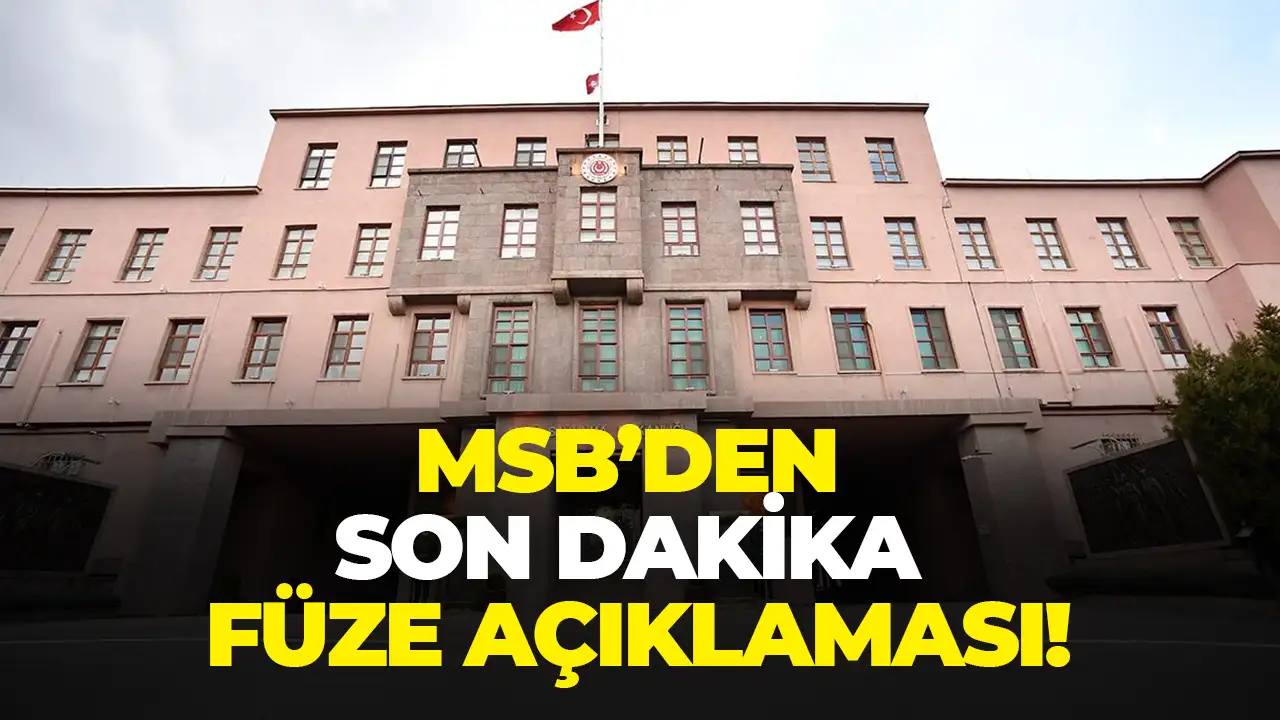 MSB açıkladı: İran’dan ateşlenen füze imha edildi