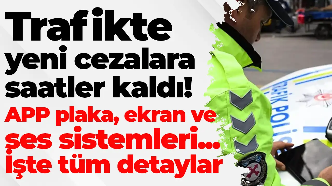 Trafikte yeni cezalara saatler kaldı: APP plaka, ekran ve ses sistemleri...