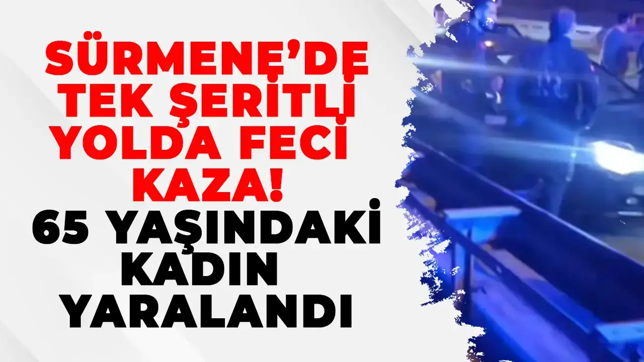 Sürmene’de tır ile otomobil çarpıştı, trafik aksadı