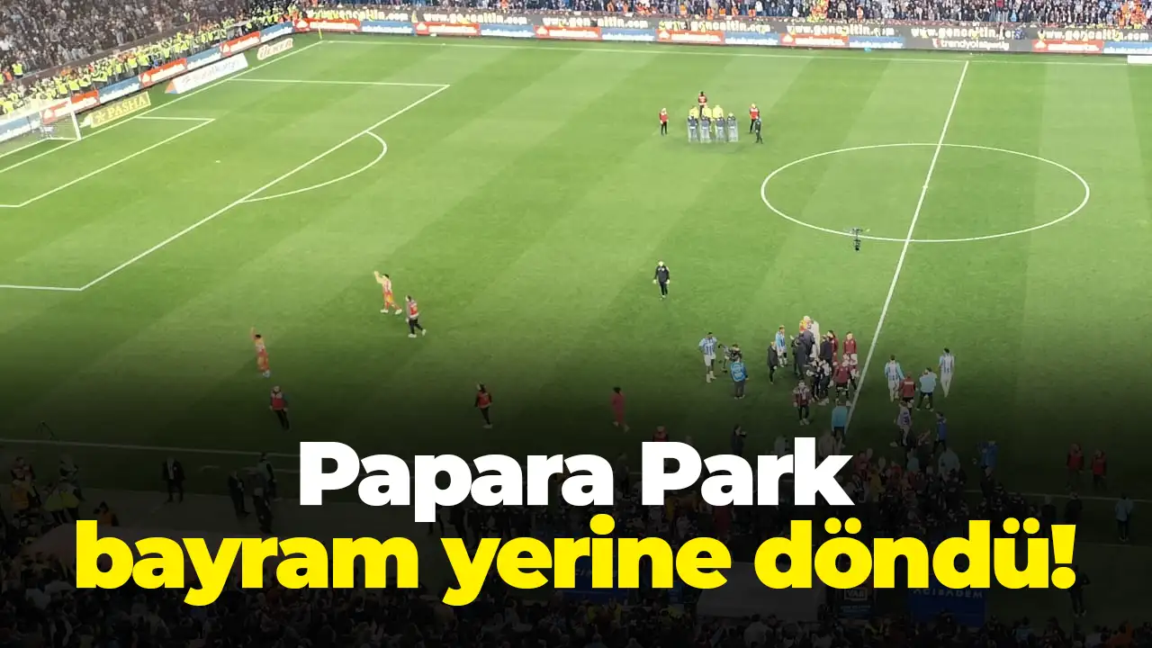 Papara Park bayram yerine döndü: Trabzonspor taraftarı geceyi aydınlattı