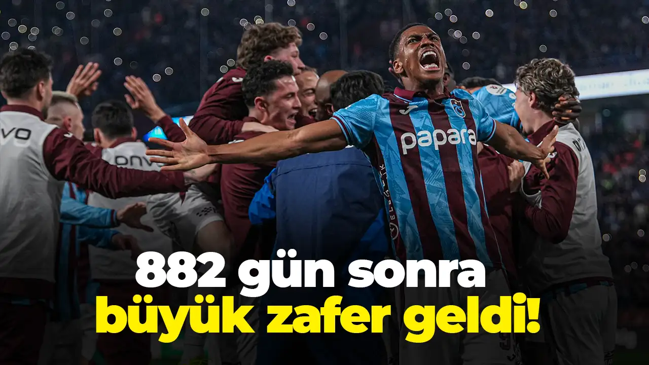 Trabzonspor 882 gün sonra büyük maçta kazandı