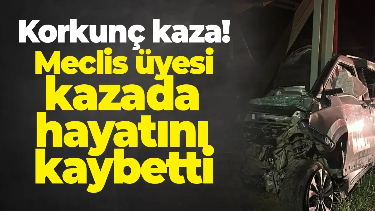 Korkunç kaza: Meclis üyesi kazada hayatını kaybetti