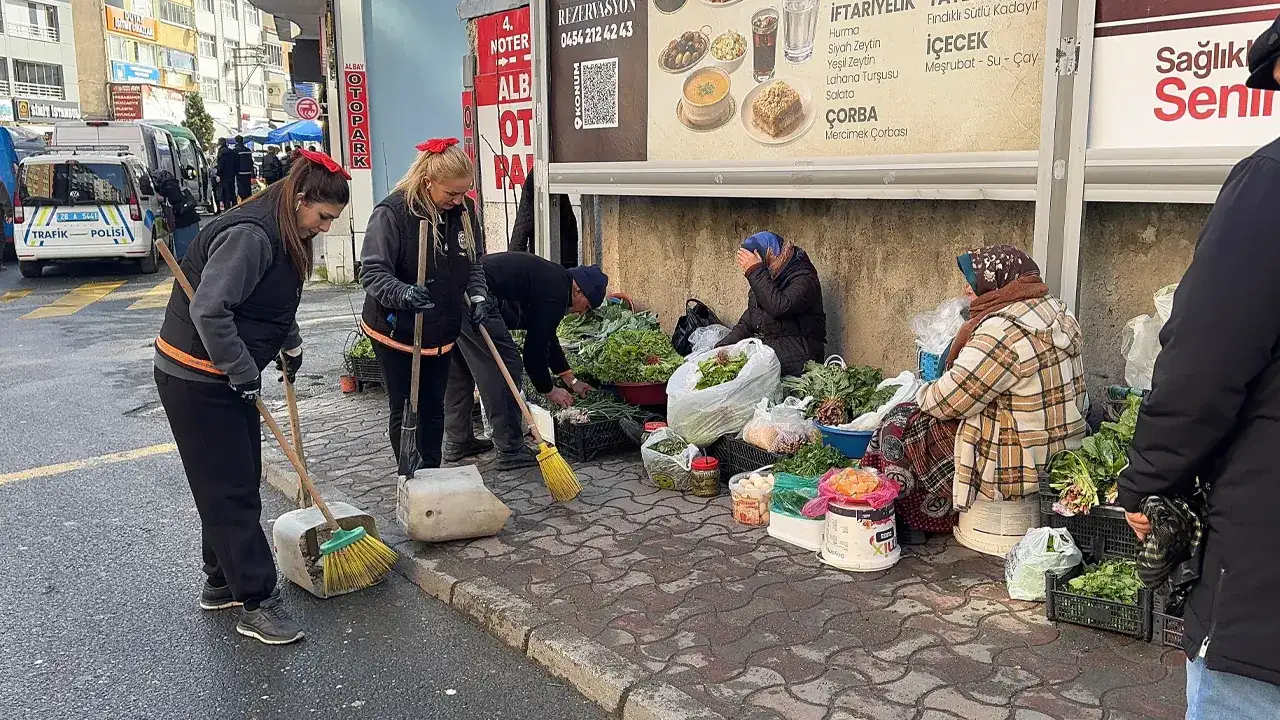 Giresun’da kadın temizlik görevlilerinden örnek çalışma