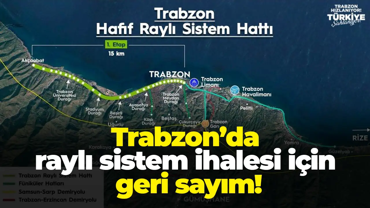 Trabzon’da raylı sistem ihalesi için geri sayım: 8 Nisan'da yapılacak