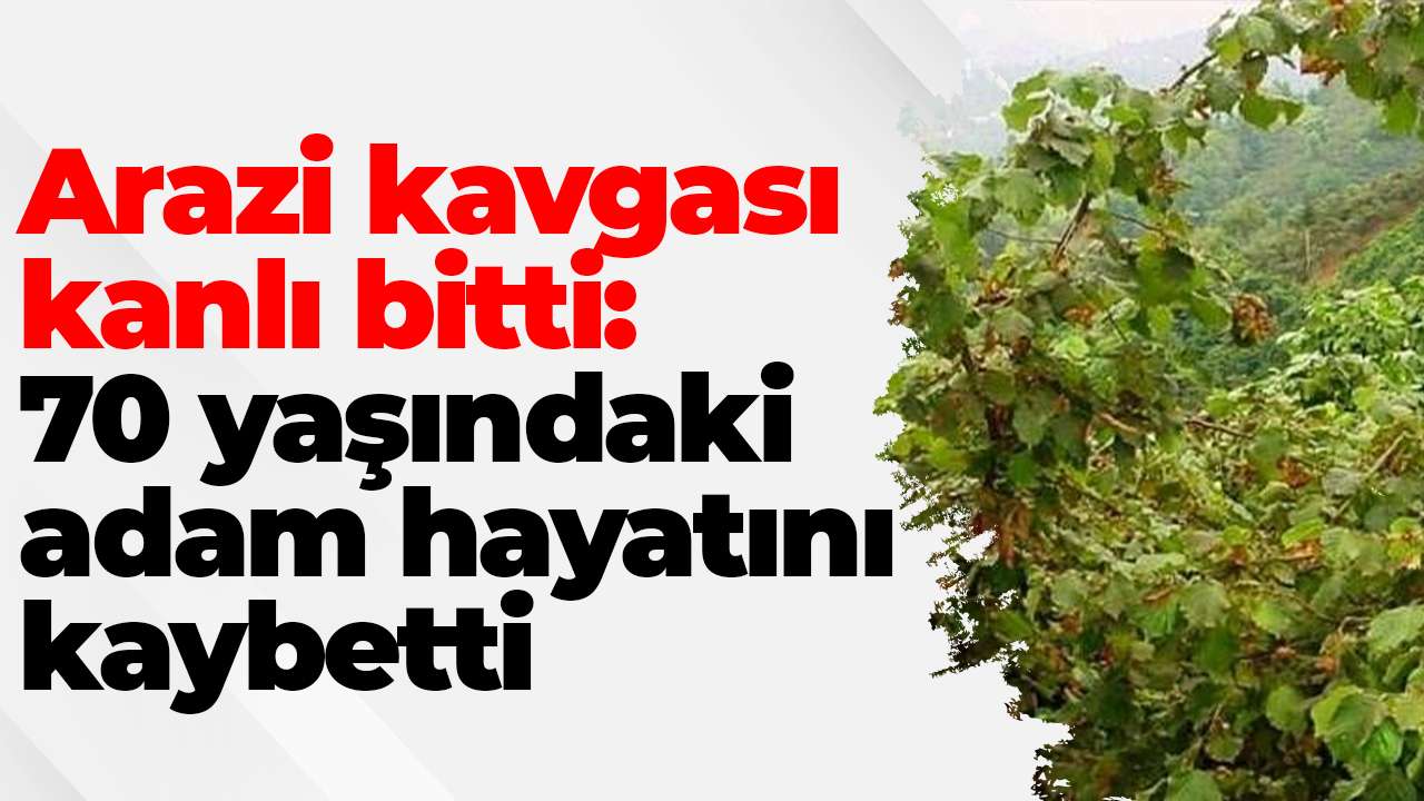 Arazi kavgası kanlı bitti: 70 yaşındaki adam hayatını kaybetti