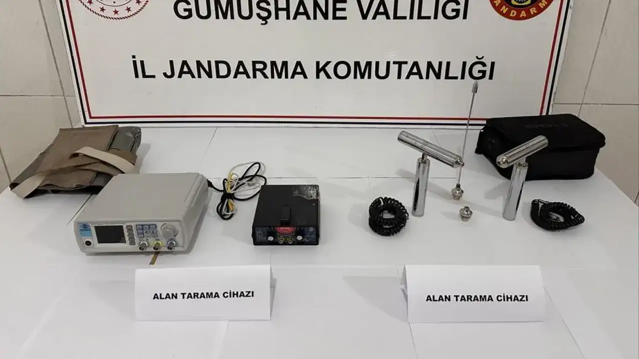 Gümüşhane’de kaçak kazı hazırlığına suçüstü