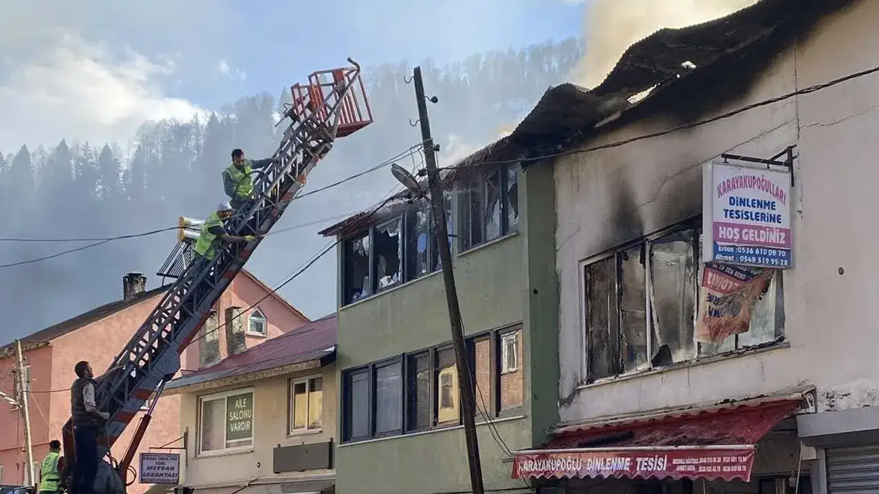 Giresun’da yaylada yangın: 2 bina hasar gördü