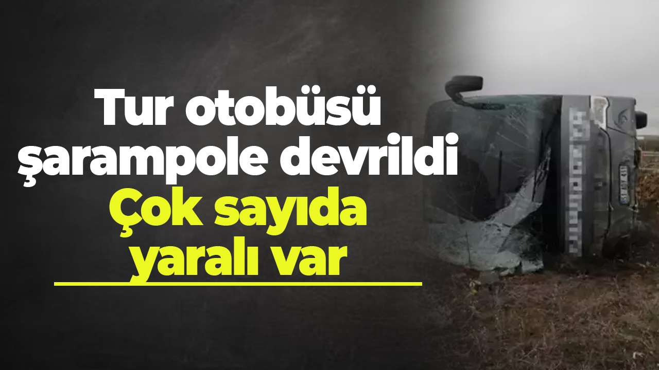Tur otobüsü şarampole devrildi: Çok sayıda yaralı var