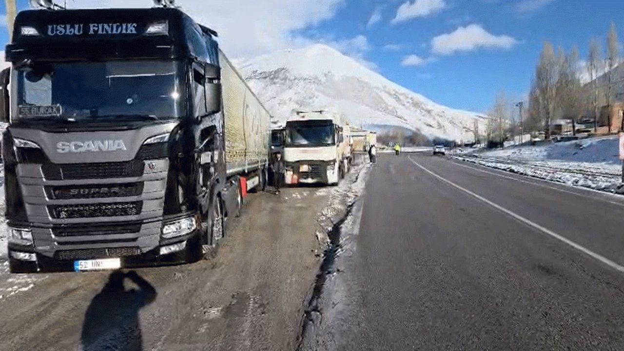 Kop Dağı’nda buzlanma: Ağır tonajlı araçların geçişine izin verilmiyor