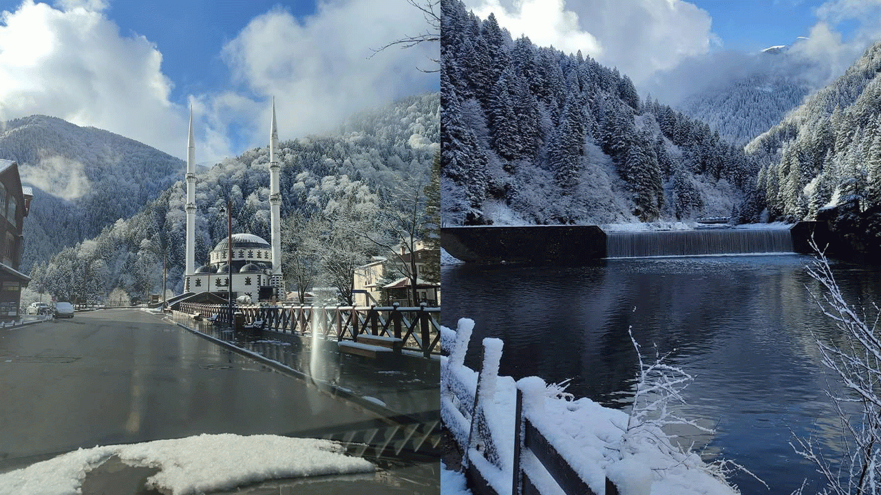 Doğu Karadeniz’in yüksek kesimleri beyaza büründü