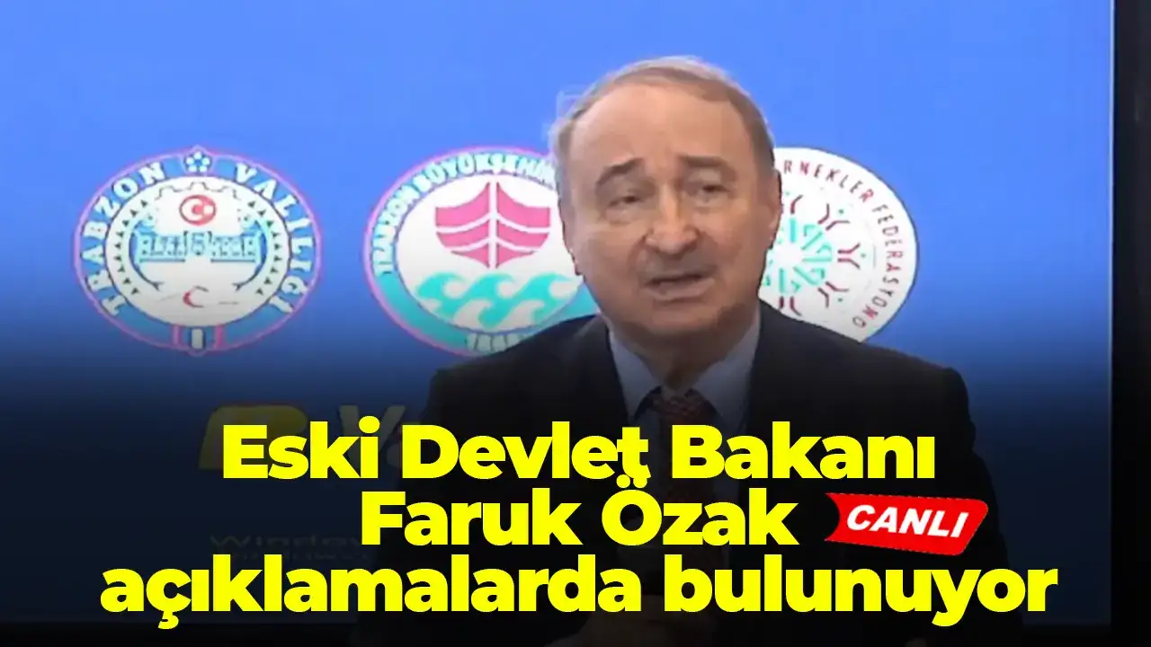 Eski Devlet Bakanı Faruk Özak açıklamalarda bulunuyor – CANLI YAYIN