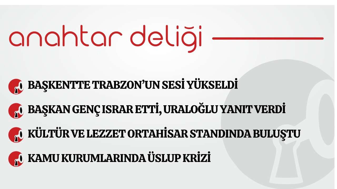 Anahtar Deliği 10.04.2026-Başkentte Trabzon’un sesi yükseldi