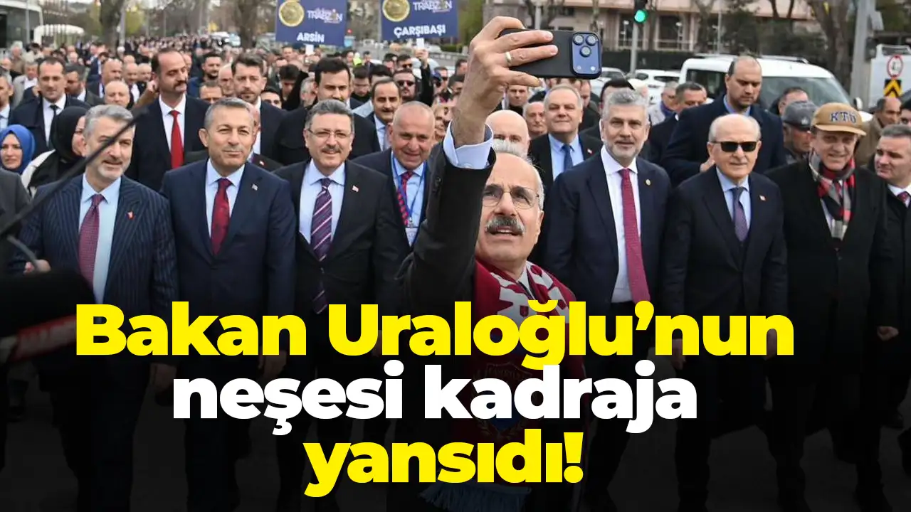 Bakan Uraloğlu’nun neşesi kadraja yansıdı