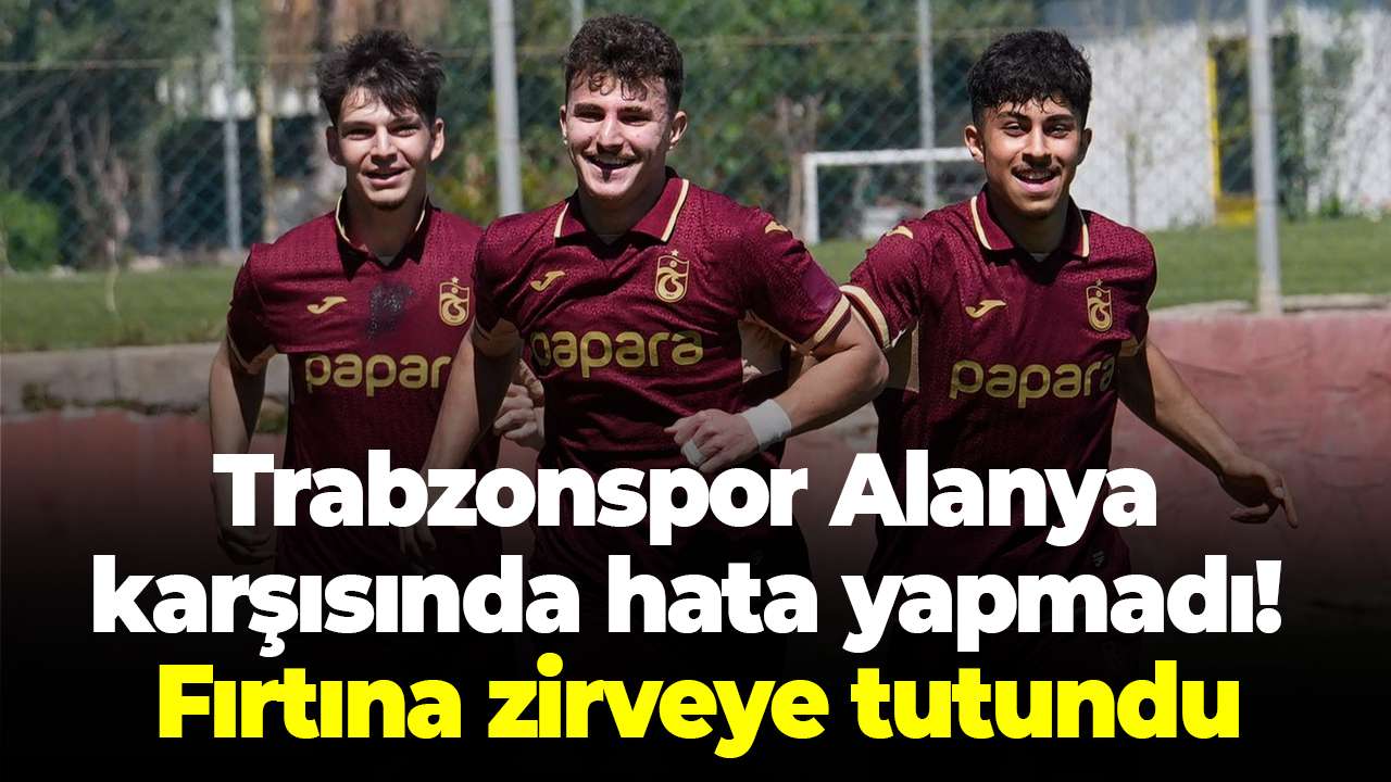Trabzonspor Alanya karşısında hata yapmadı! Fırtına zirveye tutundu