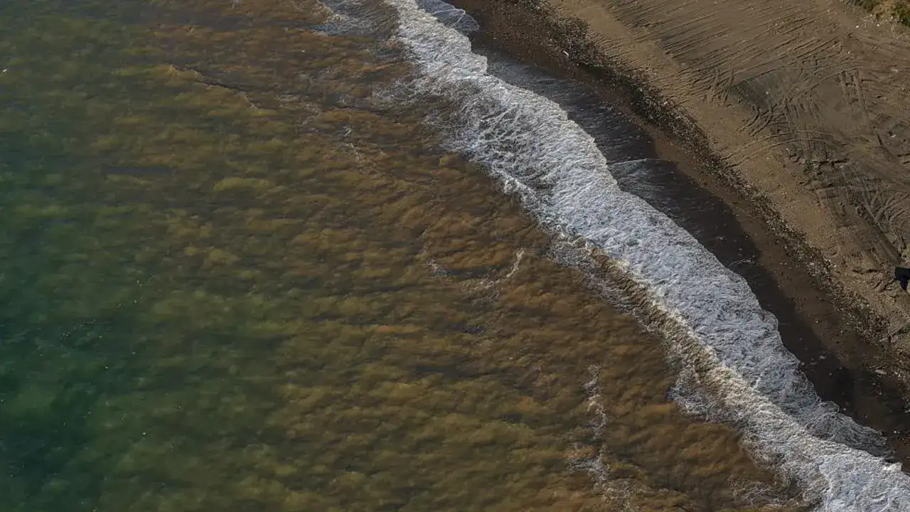 Trabzon’da fırtına sahili vurdu: Kıyılar çamura bulandı