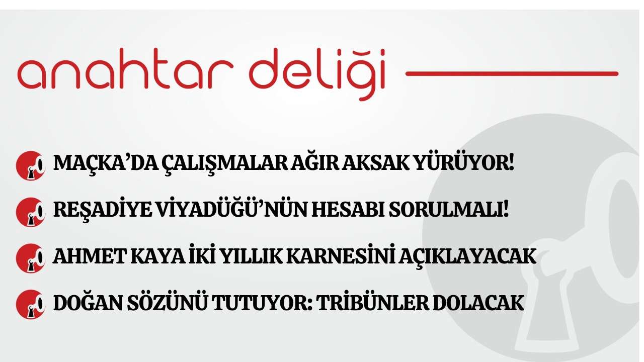 Anahtar Deliği 15.04.2026- Maçka’da çalışmalar ağır aksak yürüyor!