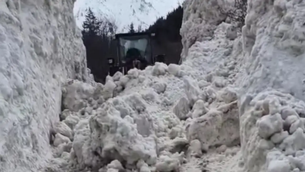 Rize yayla yollarında 5 metrelik karla mücadele: Elevit açıldı