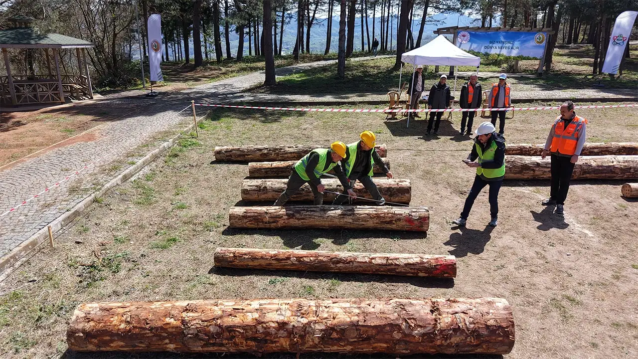 Trabzon'da ormancılar parkurlarda yarıştı