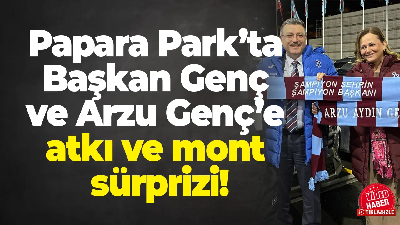 Papara Park’ta Başkan Genç ve Arzu Genç’e atkı ve mont sürprizi
