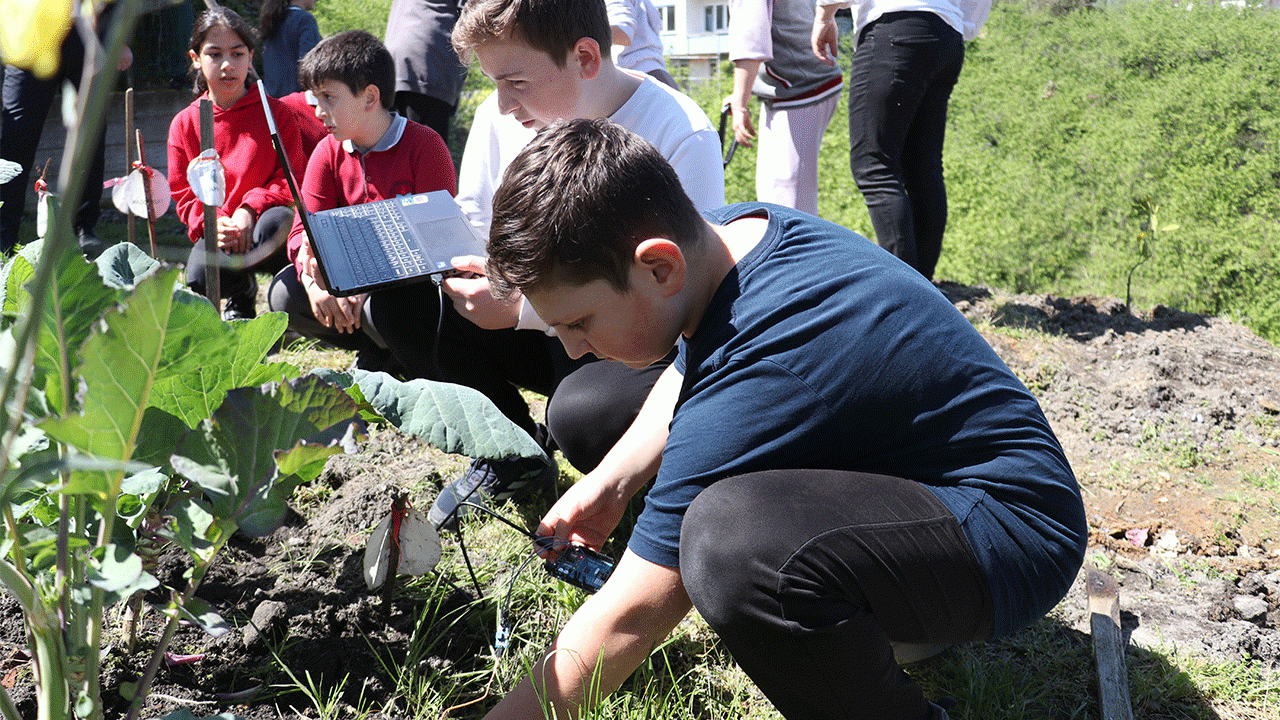 Trabzon'da ortaokul öğrencileri sürdürülebilir tarımı öğreniyor